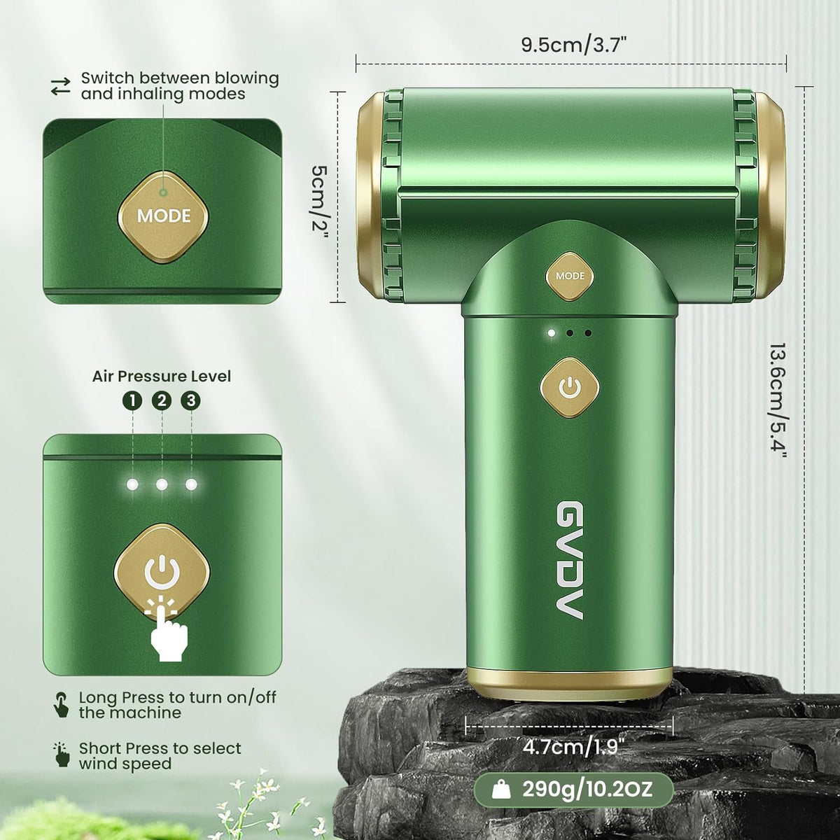 Portable Electric Air Pump with 2000mAh Battery E977