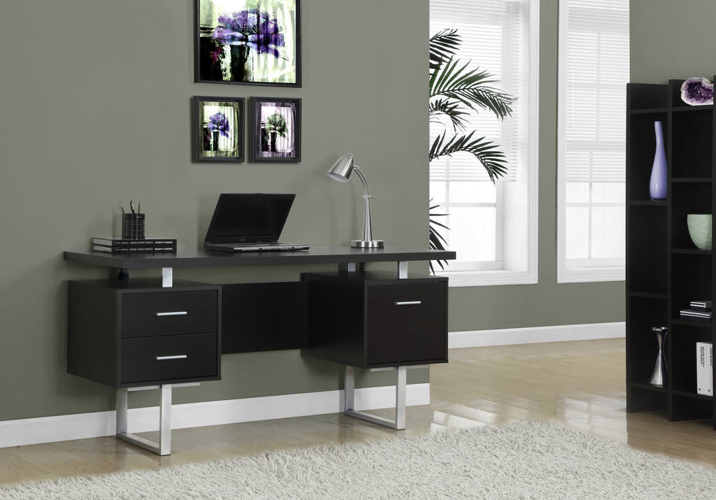 Gray Hollow Core Computer Desk E8495