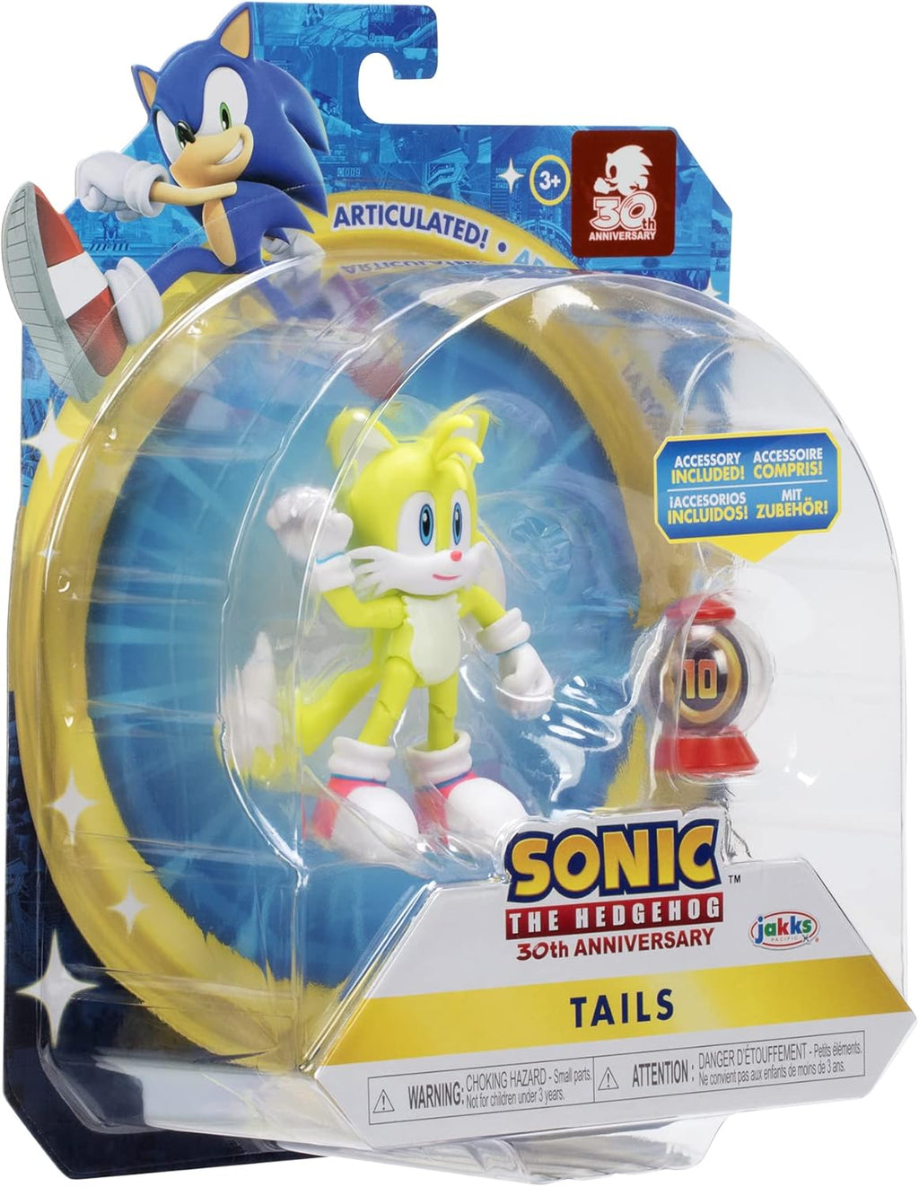 4-Inch Action Figure Modern Tails with Ring Item Box Collectible Toy F358345