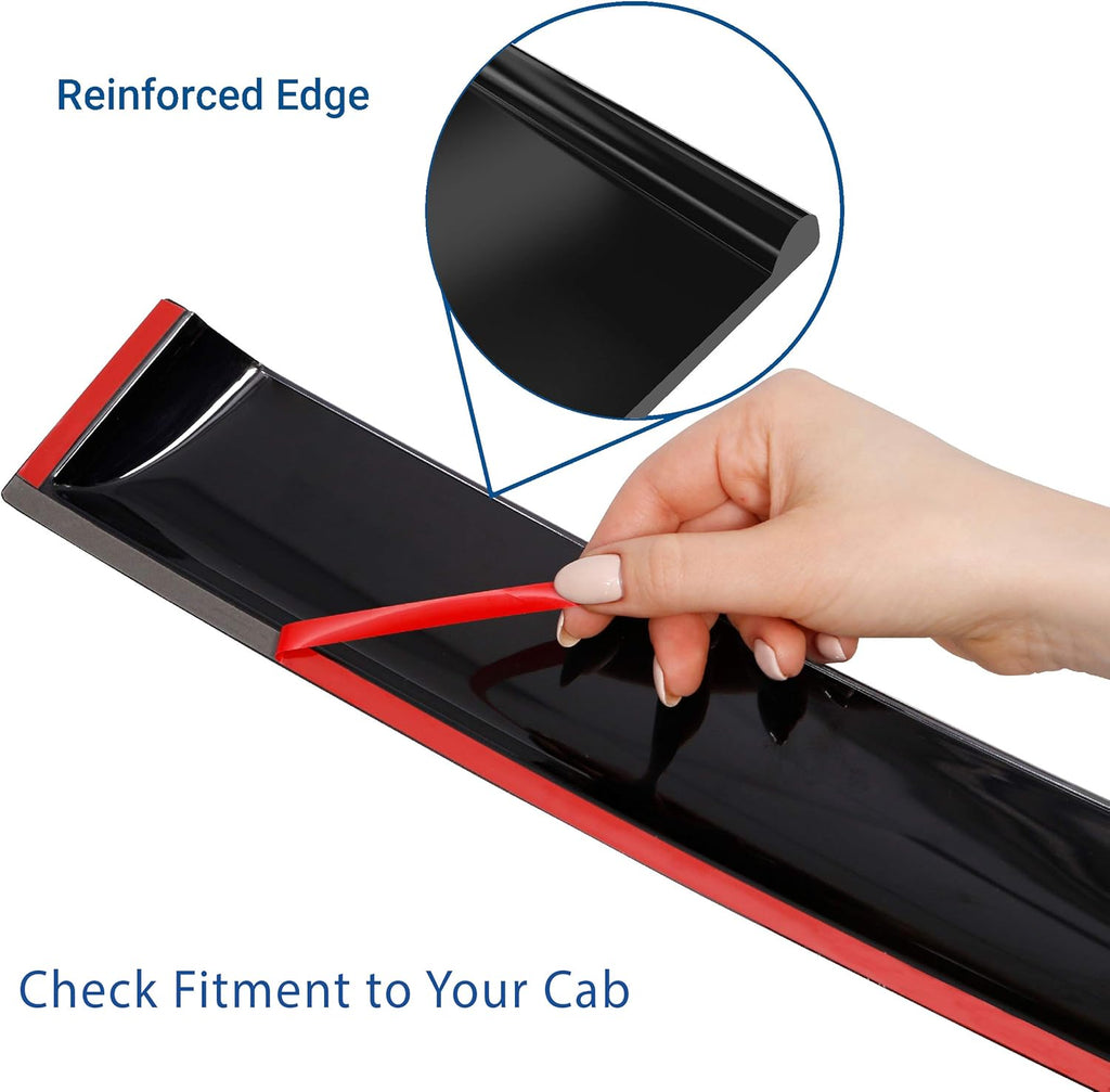 4 pcs Dark Smoke Tape-on Window Deflectors G119