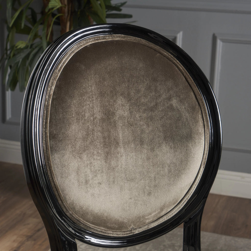 Gray Velvet Dining Chairs Set of 2 O620