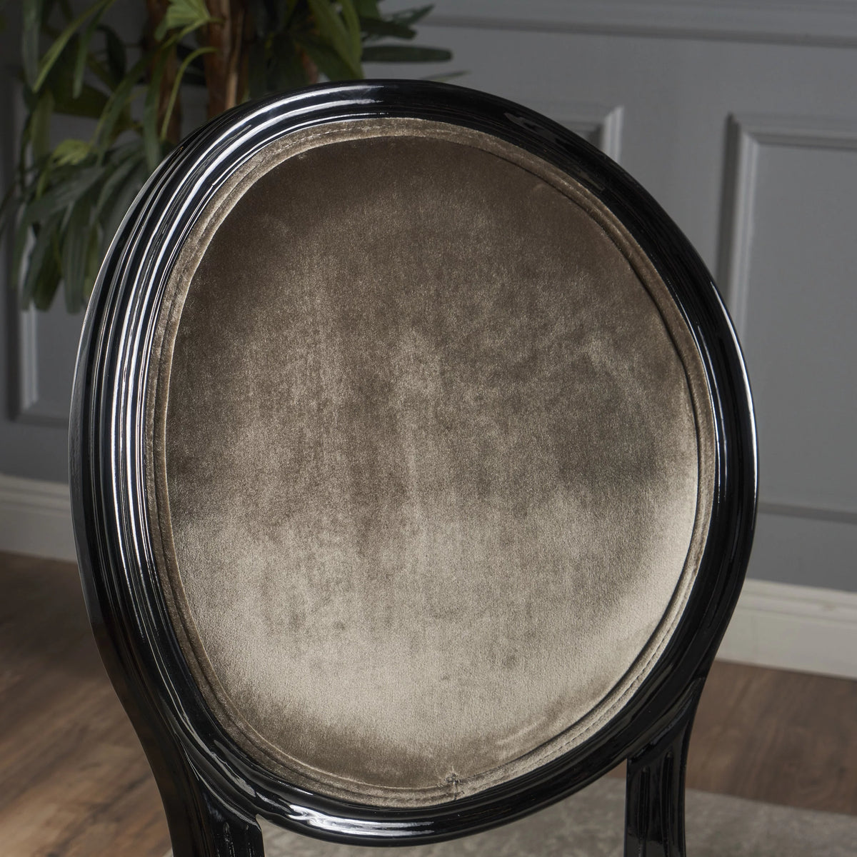 Gray Velvet Dining Chairs Set of 2 O620