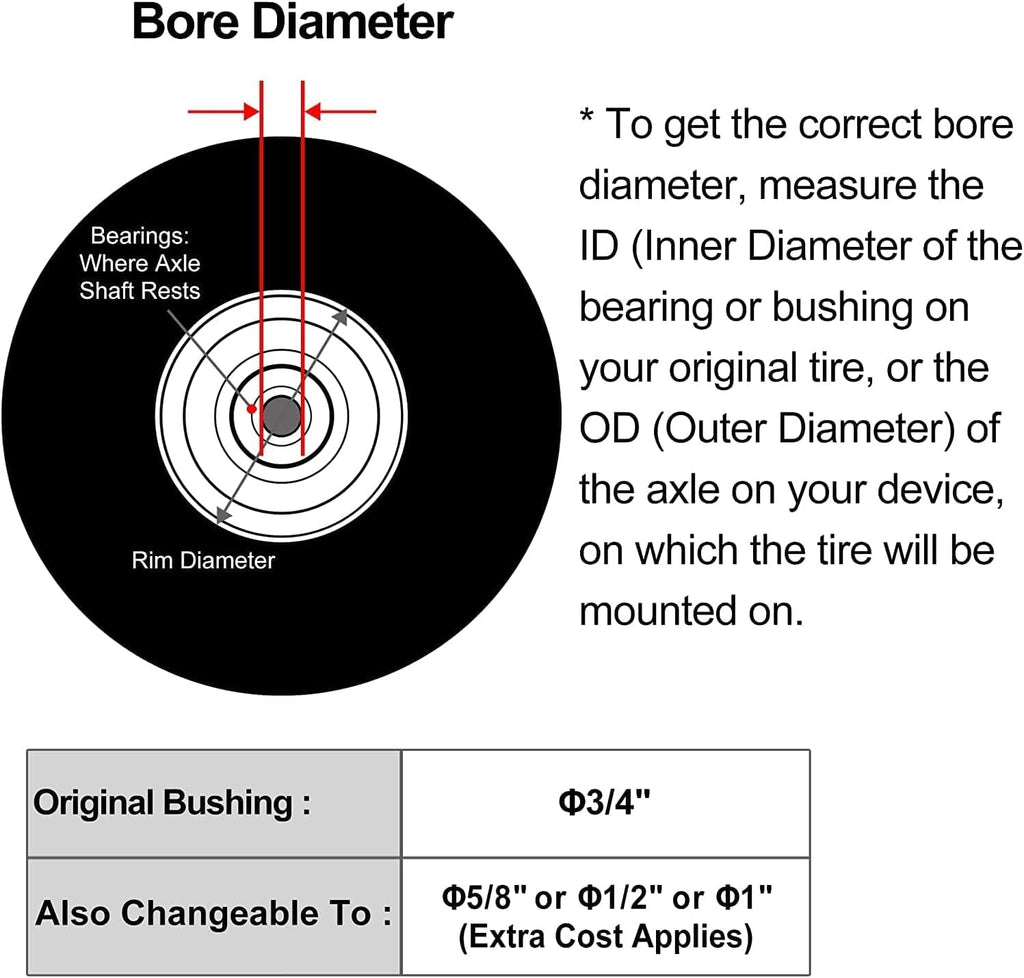 4.80/4.00-8 Solid Flat-Free Wheelbarrow Tire On Wheel D708
