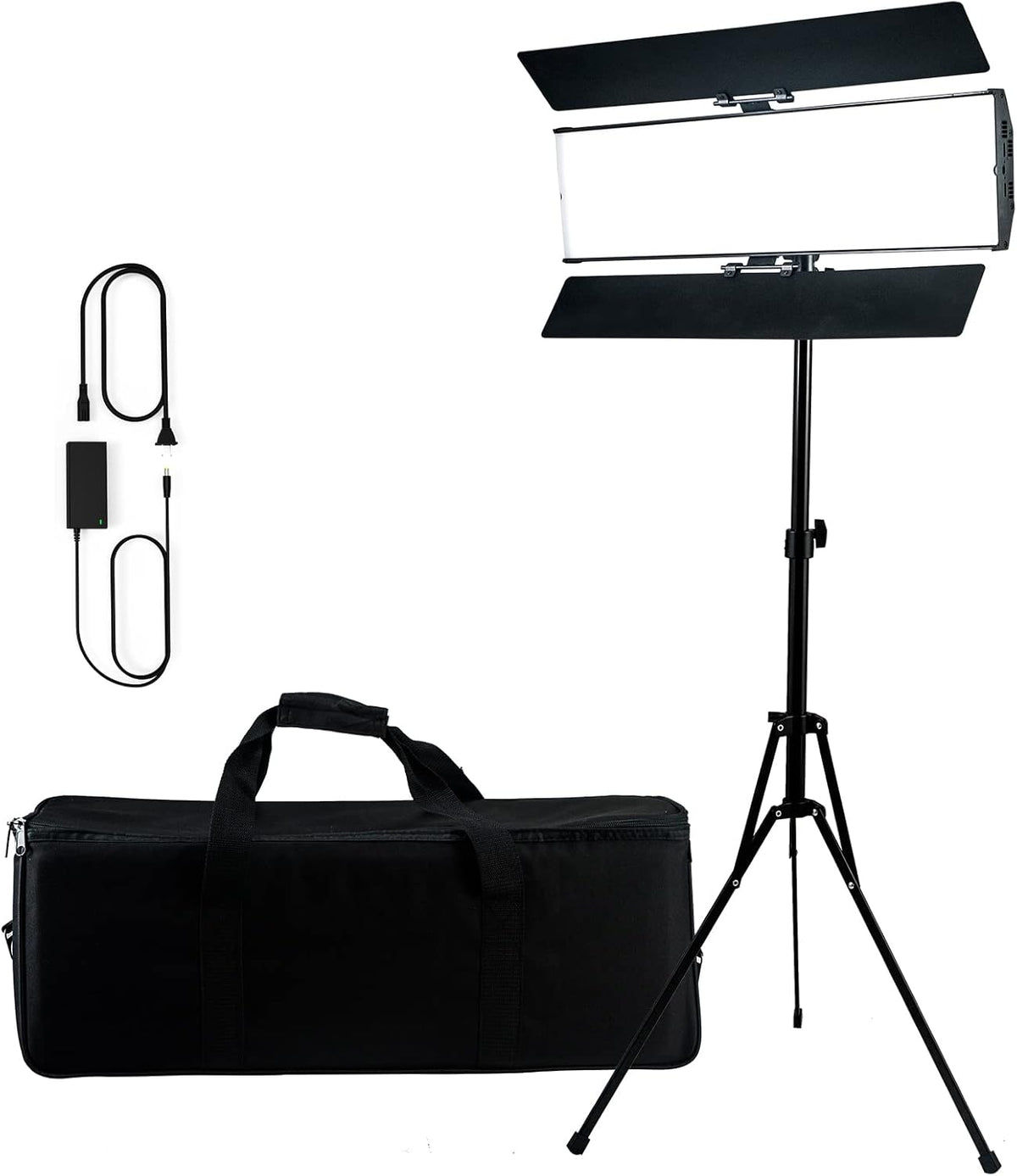 180W Bi-Color 3200-5600K CRI 96+ LED Panel Video Light with Barndoor J311