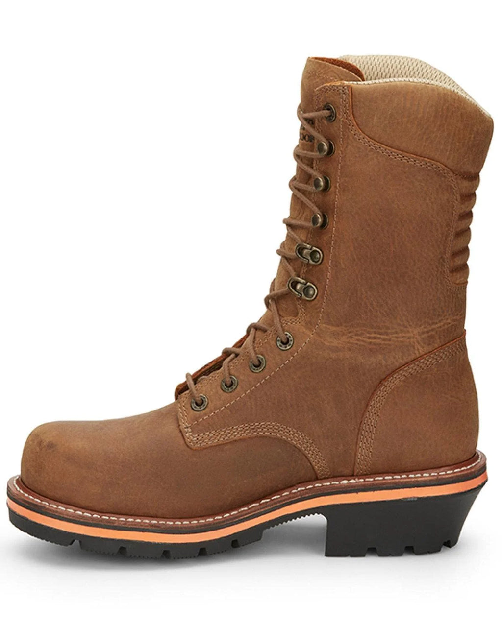 Brown Waterproof Composite Toe Insulated Lace-Up Work Boots J80988