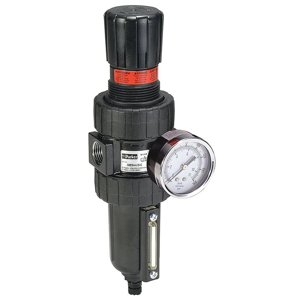 3/8x22 NPT 5 Micron 250 psi 55 CFM Filter-Regulator U878066