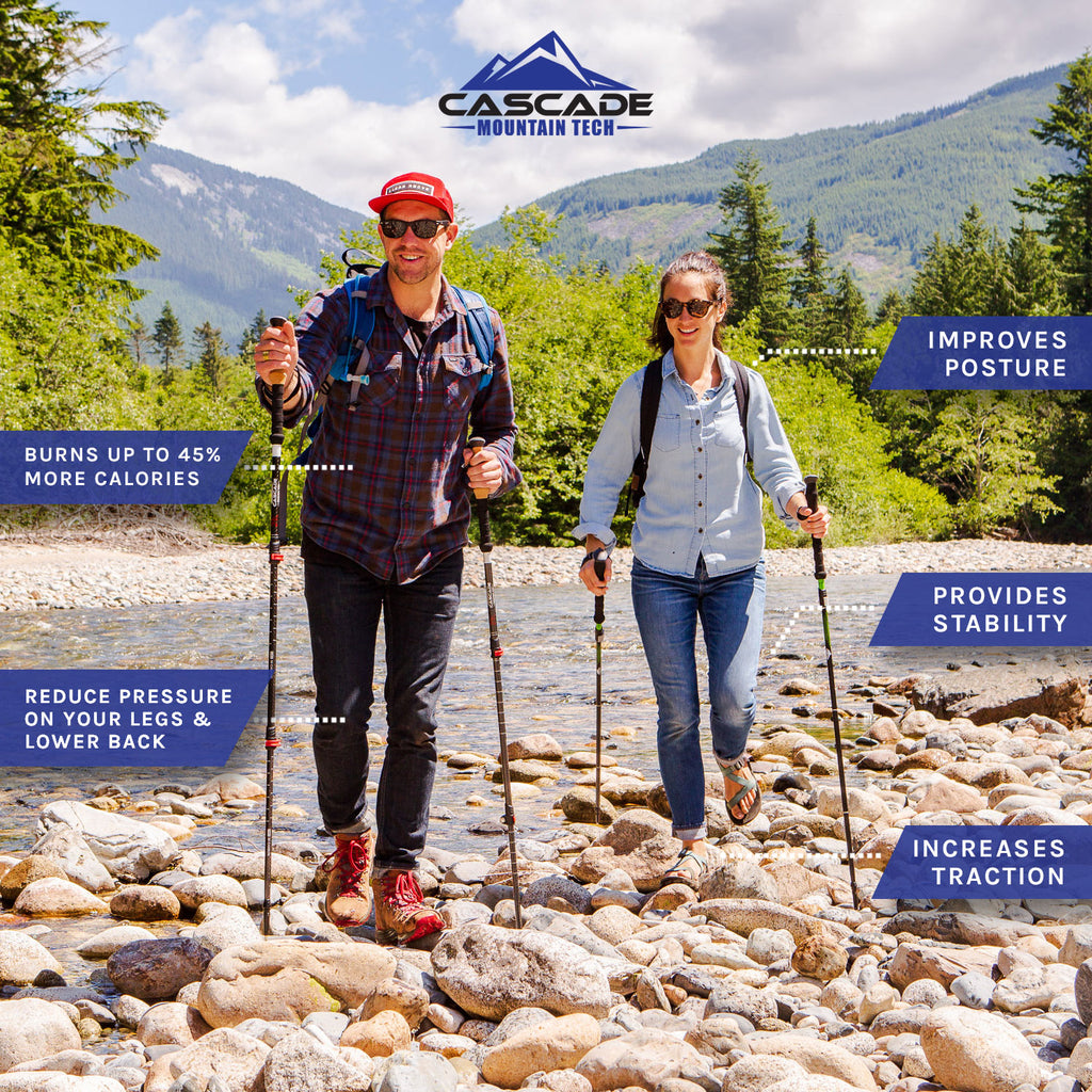Carbon Fiber Cork Grip Trekking Poles E532