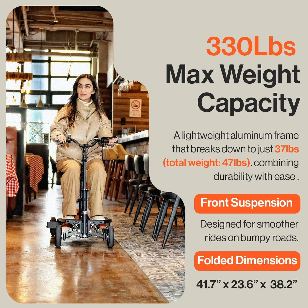4-Wheel Lightweight Foldable Mobility Scooter W90815