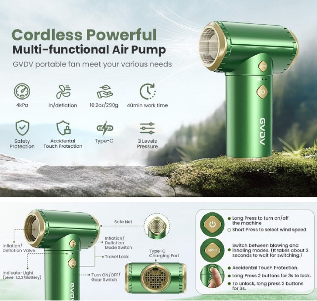 Portable Electric Air Pump with 2000mAh Battery E977