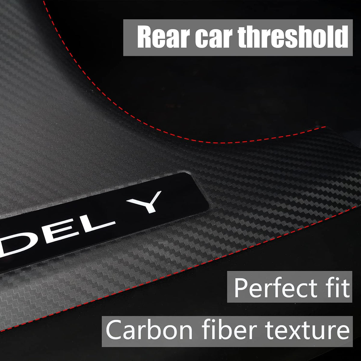 Matte Carbon Fiber ABS Door Sill Protector Set R557050