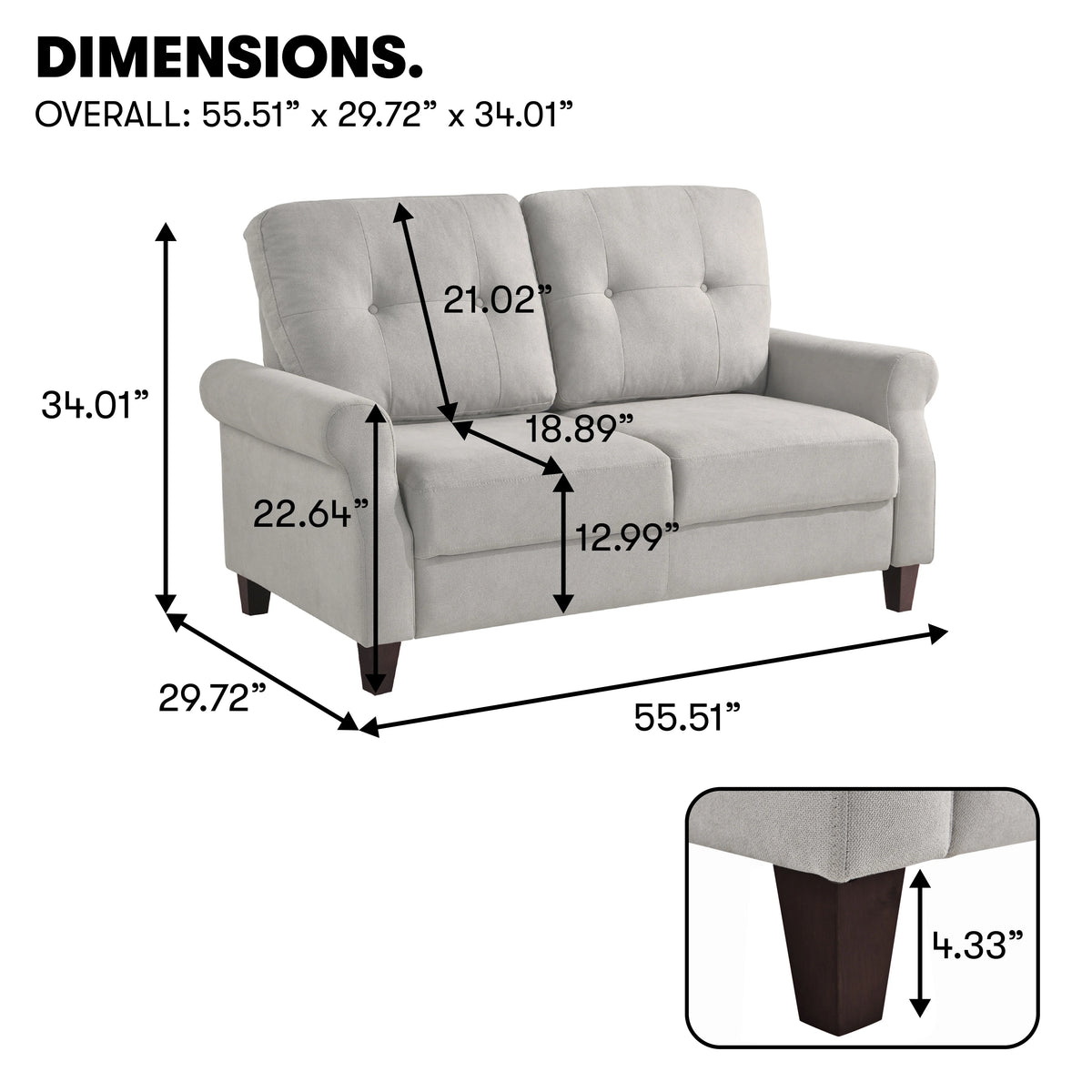 Sand Fabric Sofa C3154