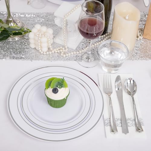 350Pcs Gold Dinnerware Set for 50 Guests O226814