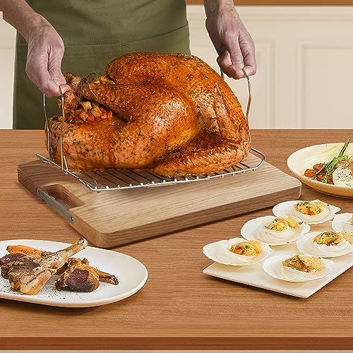 Silver Stainless Steel Electric Roaster Oven with Removable Pan and Rack P77139