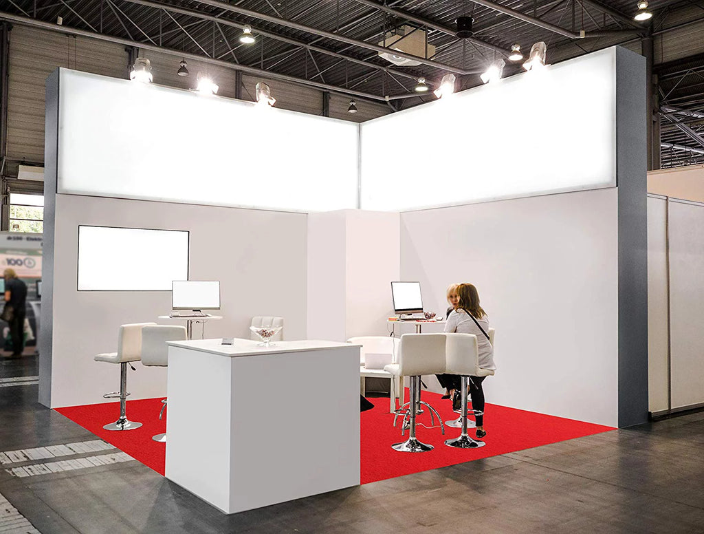 Trade Show Booth Display Flooring Carpet Rugs Set of 4 and Double Sided Carpet Tape A24935