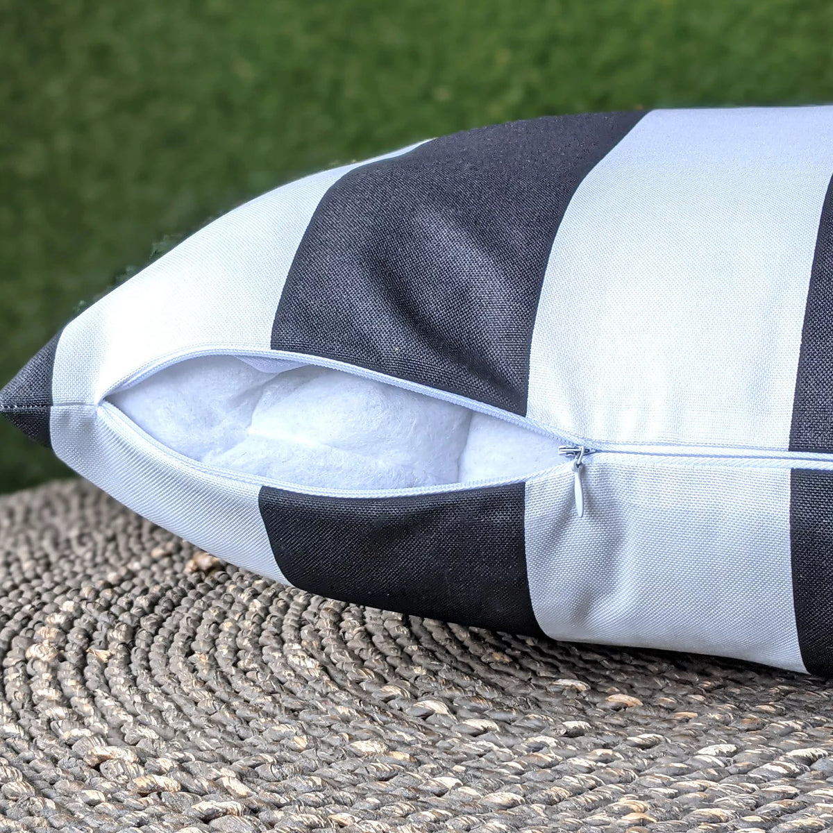 Black and White Stripe Outdoor Slipcovers H836