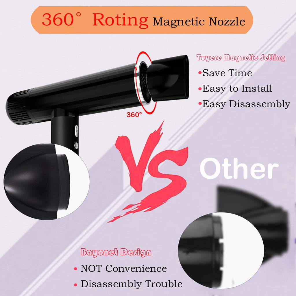Black 1600W High-Speed Ionic Hair Dryer K7393