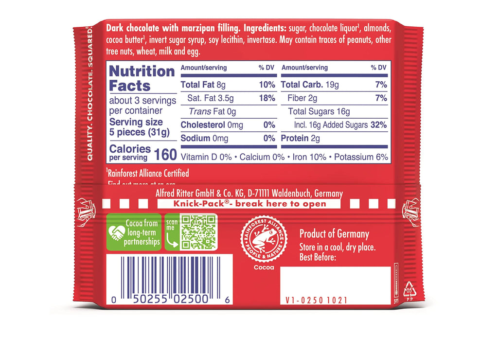 Dark Chocolate with Marzipan 3.5 Ounce (Pack of 12) X474796