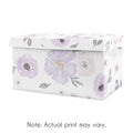 Lavender Purple and Grey Storage Fabric Toy Box N54198