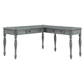 L-Shape Engineered Wood Desk with Power U2532