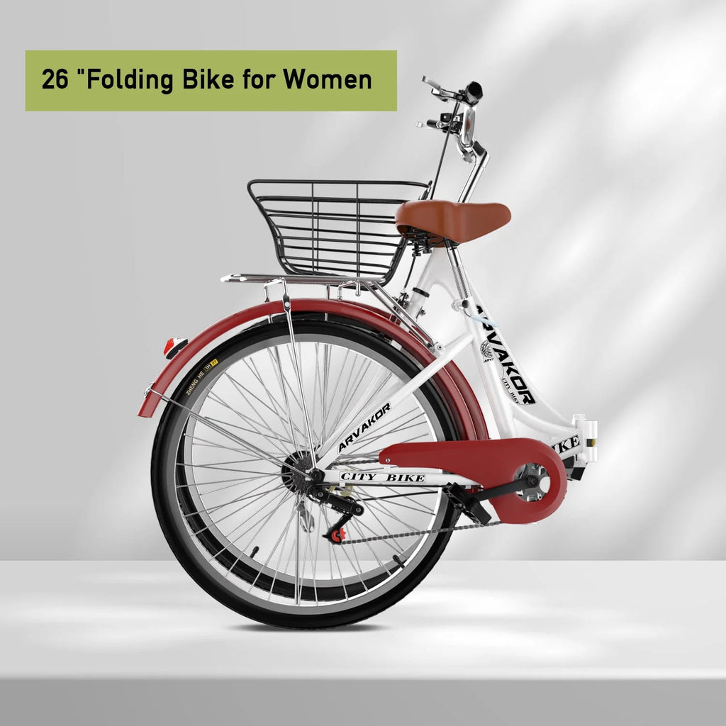 26 Inch White Cruiser Bike S48141