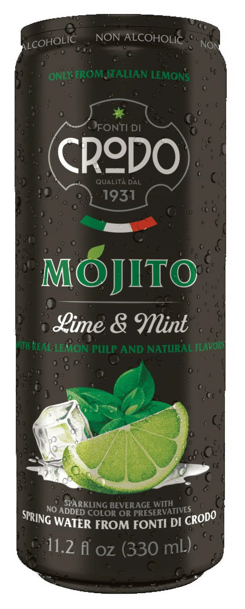 Italian Sparkling Beverage with Lime & Mint, 11.2 Oz. Cans (Pack of 24) B70507