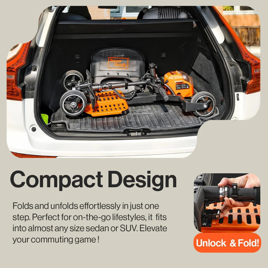 4-Wheel Lightweight Foldable Mobility Scooter W90815