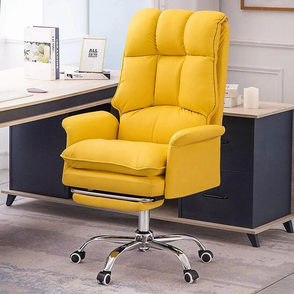 White Leather Gaming Chair L616