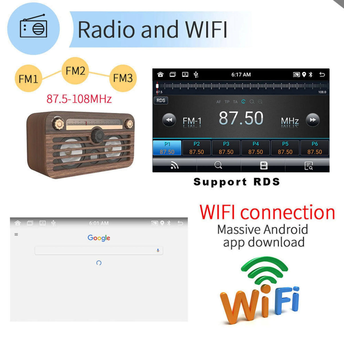 10 Inch Car Stereo Radio CarPlay Android 12 2+32GB J573