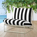 Black and White Stripe Outdoor Slipcovers H836
