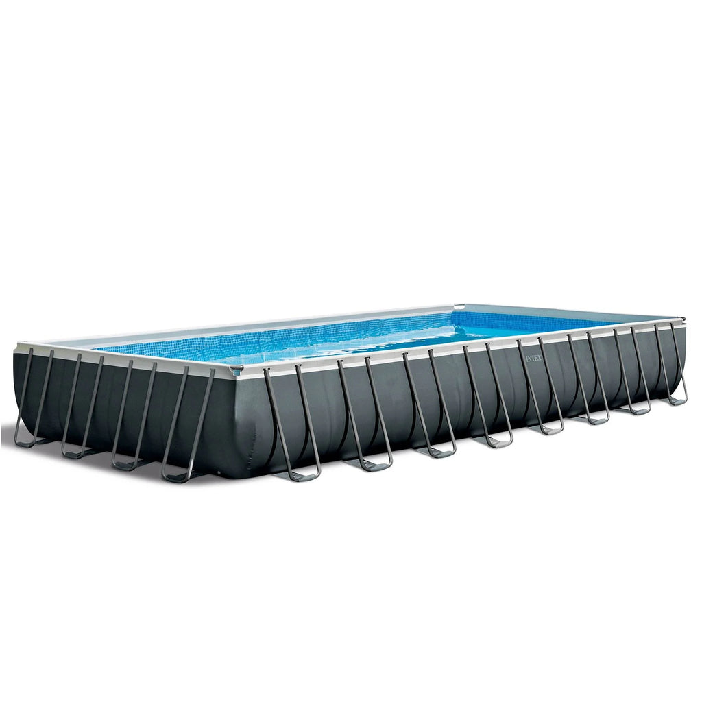 24' x 12' x 52 Rectangular Frame Swimming Pool with Pump F639736