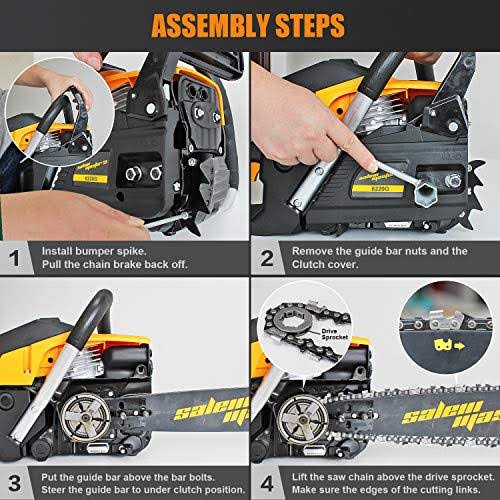 GAS Powered 62cc 2-Cycle 20-inch Chainsaw U536