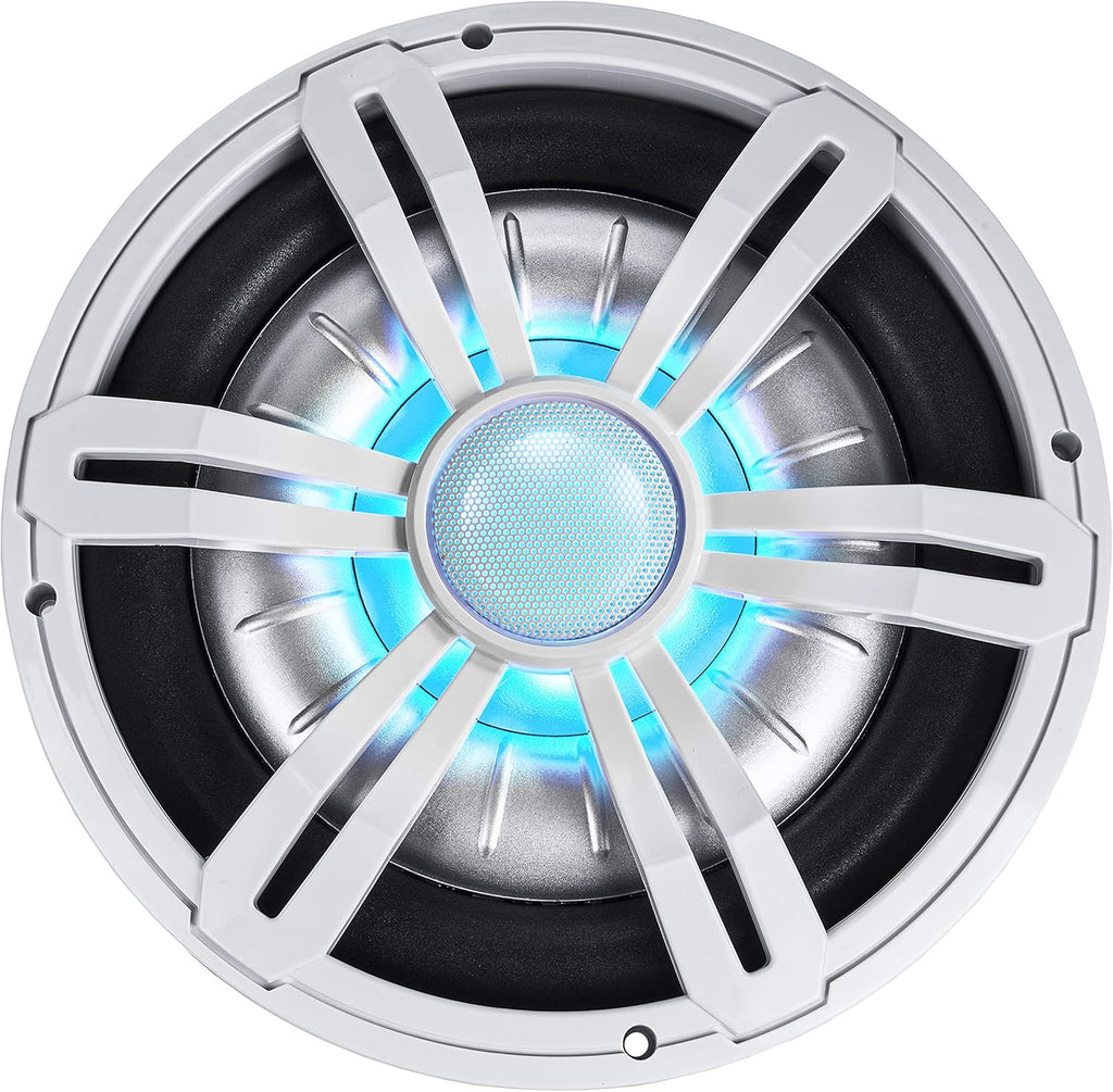 Marine Subwoofer Shallow 10" with Multicolor RGB Lights Pack of 2 R4809