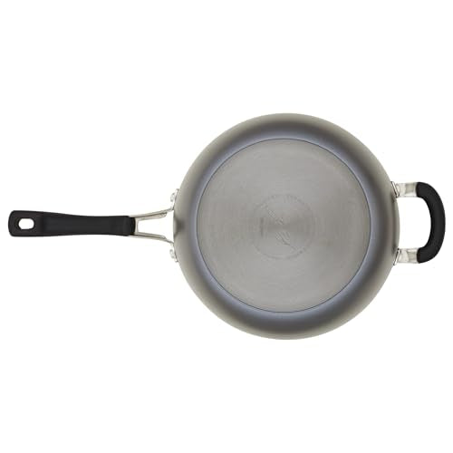 4.5 Quart Black Hard Anodized Nonstick Saucier Pan with Lid U6315