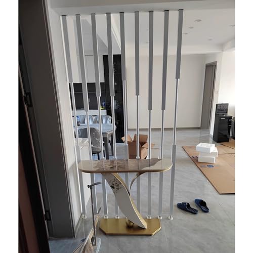 White 8 Pcs Metal Iron Room Divider U388