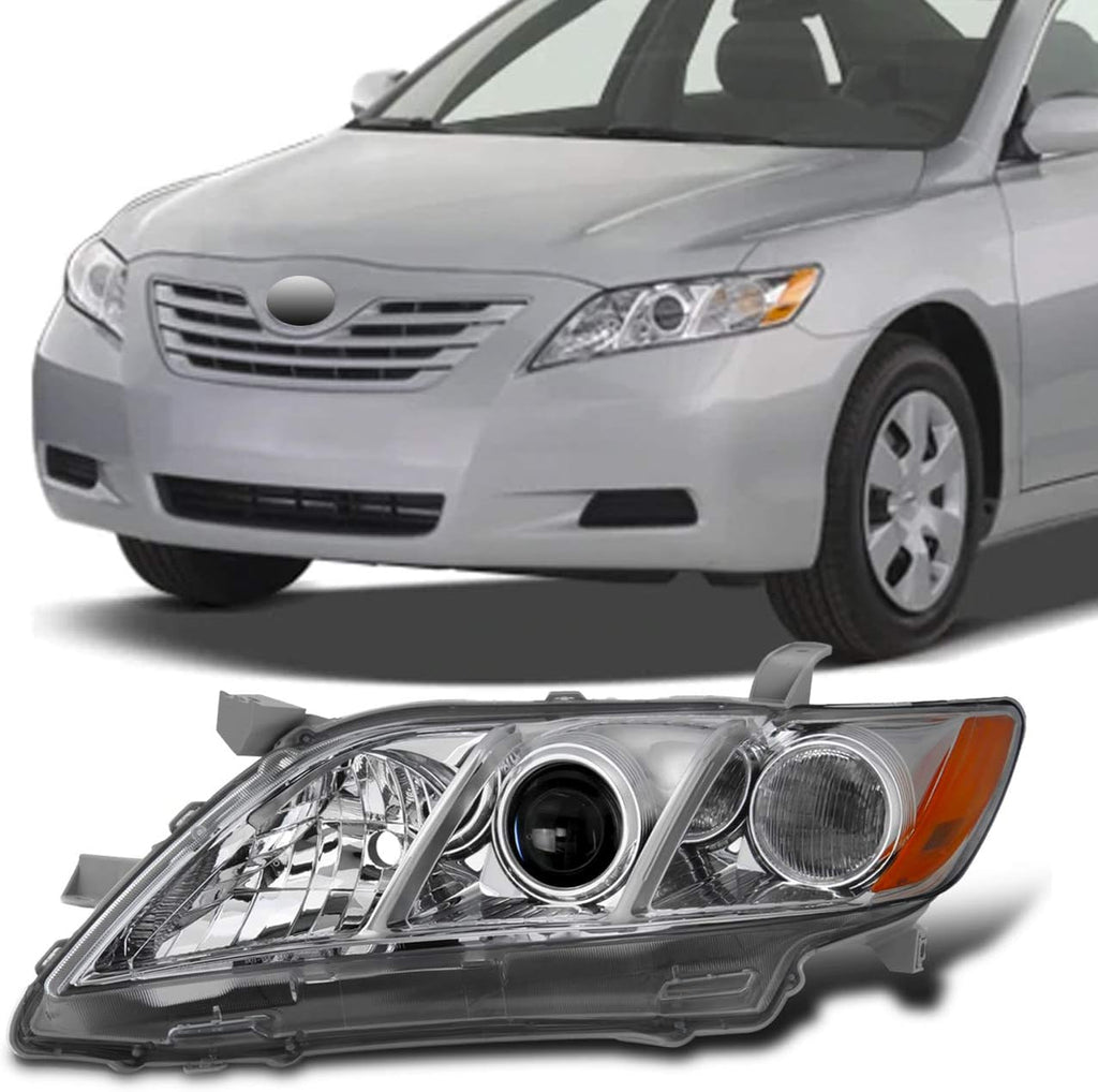 Projector Chrome Headlight Passenger Right Pack of 2 Q65197