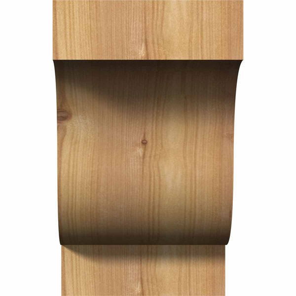 6x22W x 10x22D x 10x22H Rough Sawn Corbel, Western Red Cedar V280314