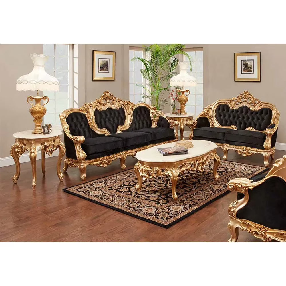 Golden Wooden Sofa Set H25027