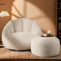 Beige Oversized Bean Bag Chair S69698