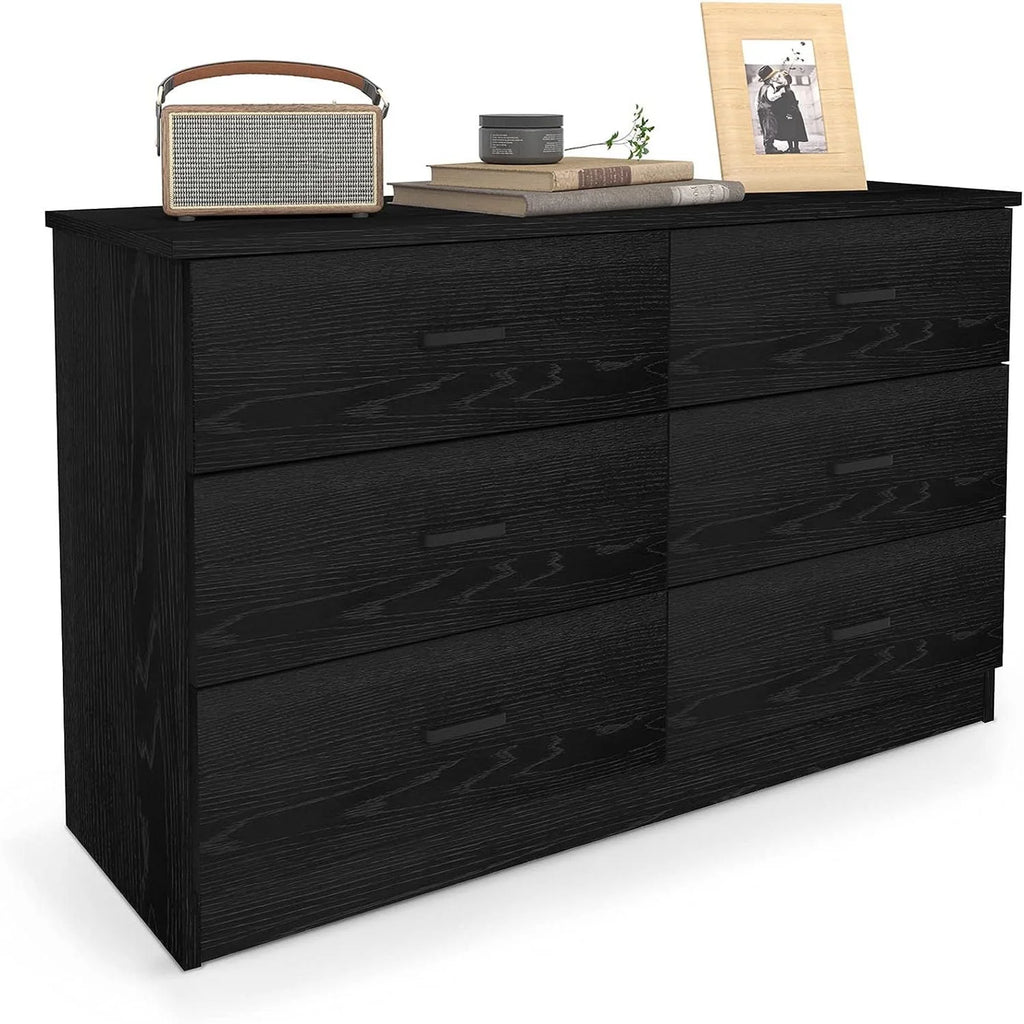 White 6 Drawer Wood Dresser H707