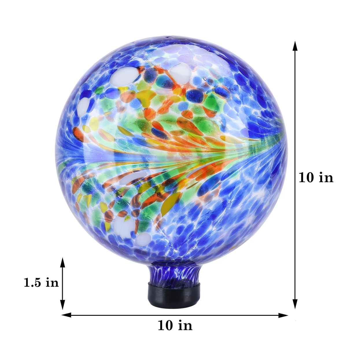 10 inch Colorful Glass Gazing Ball K3454