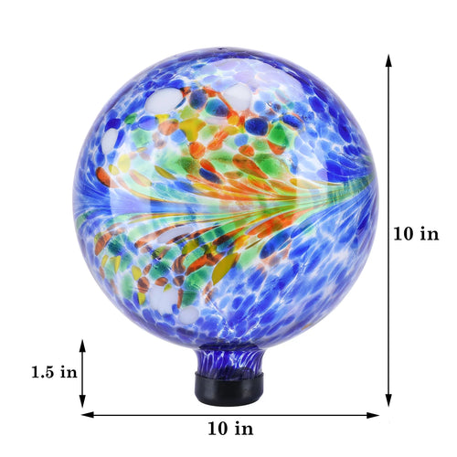 10 inch Colorful Glass Gazing Ball K3454