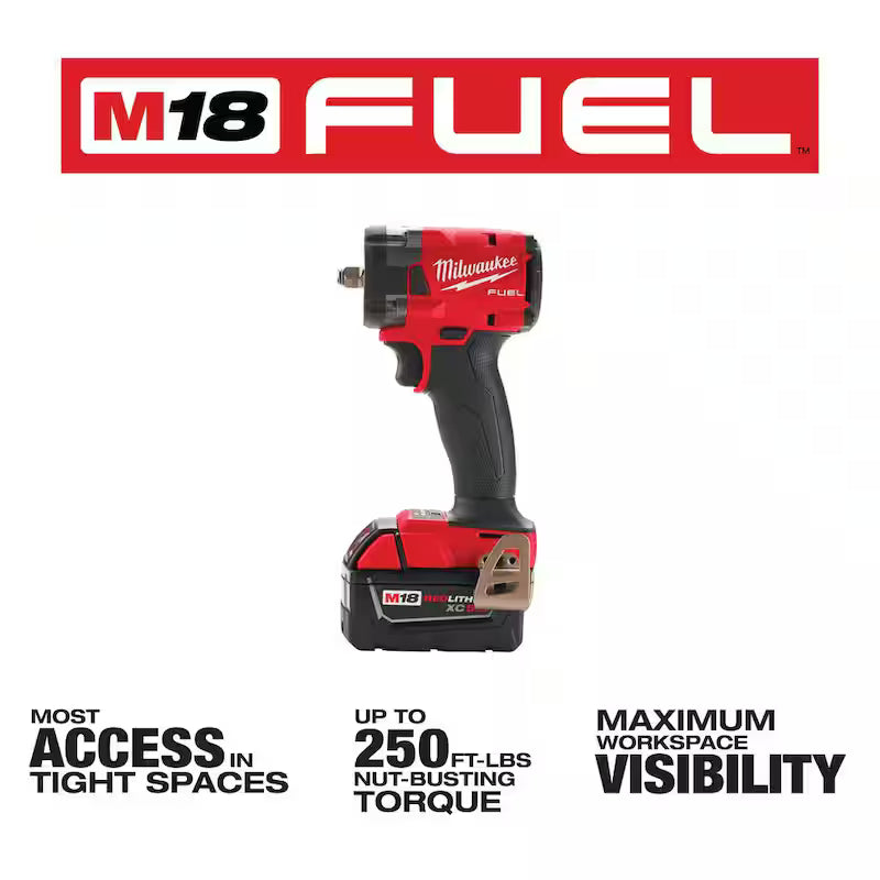 18V Lithium-Ion Brushless Cordless Compact Impact Wrench Kit U721413