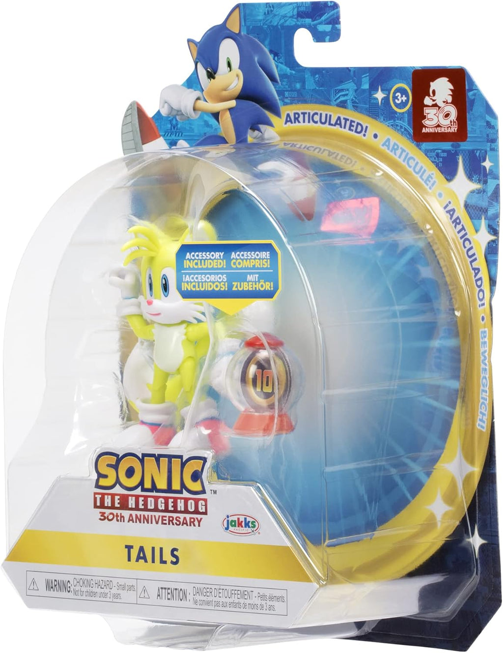 4-Inch Action Figure Modern Tails with Ring Item Box Collectible Toy F358345