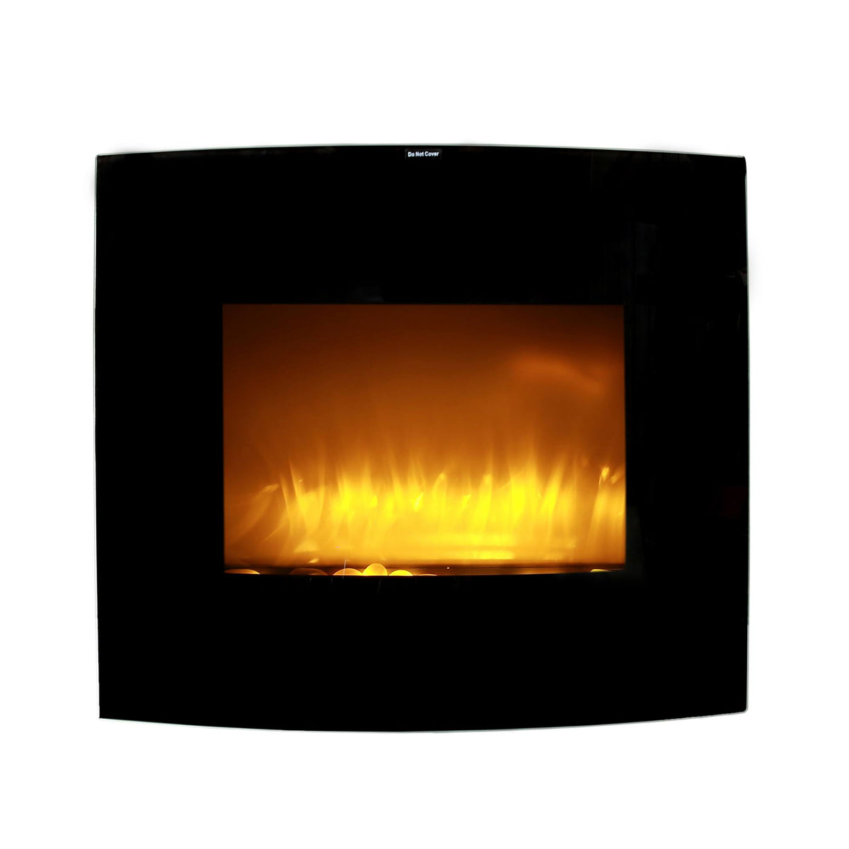 26-inch Wall Mount Electric Fireplace with Stone Pebbles and Flame Effect J403