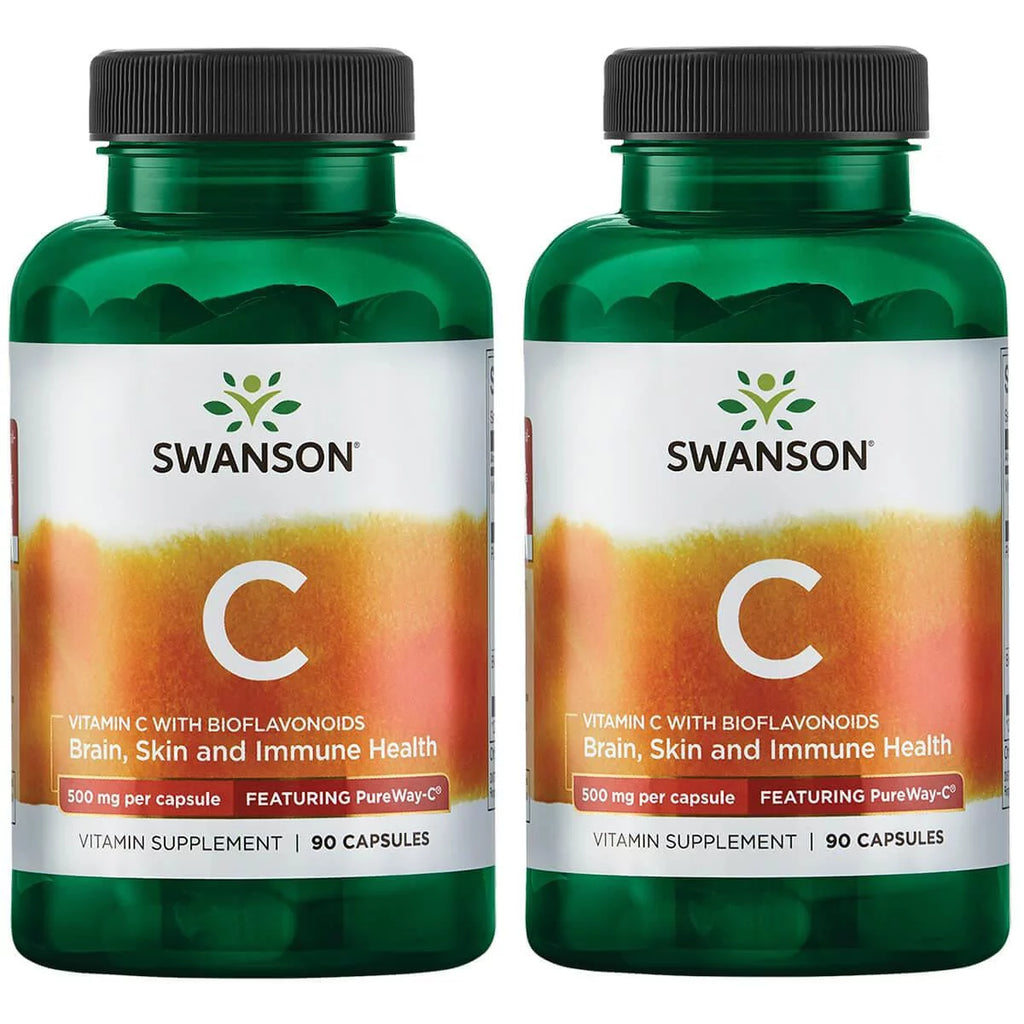 Vitamin C with Bioflavonoids 500 mg 90 Caps 2 Pack U673009