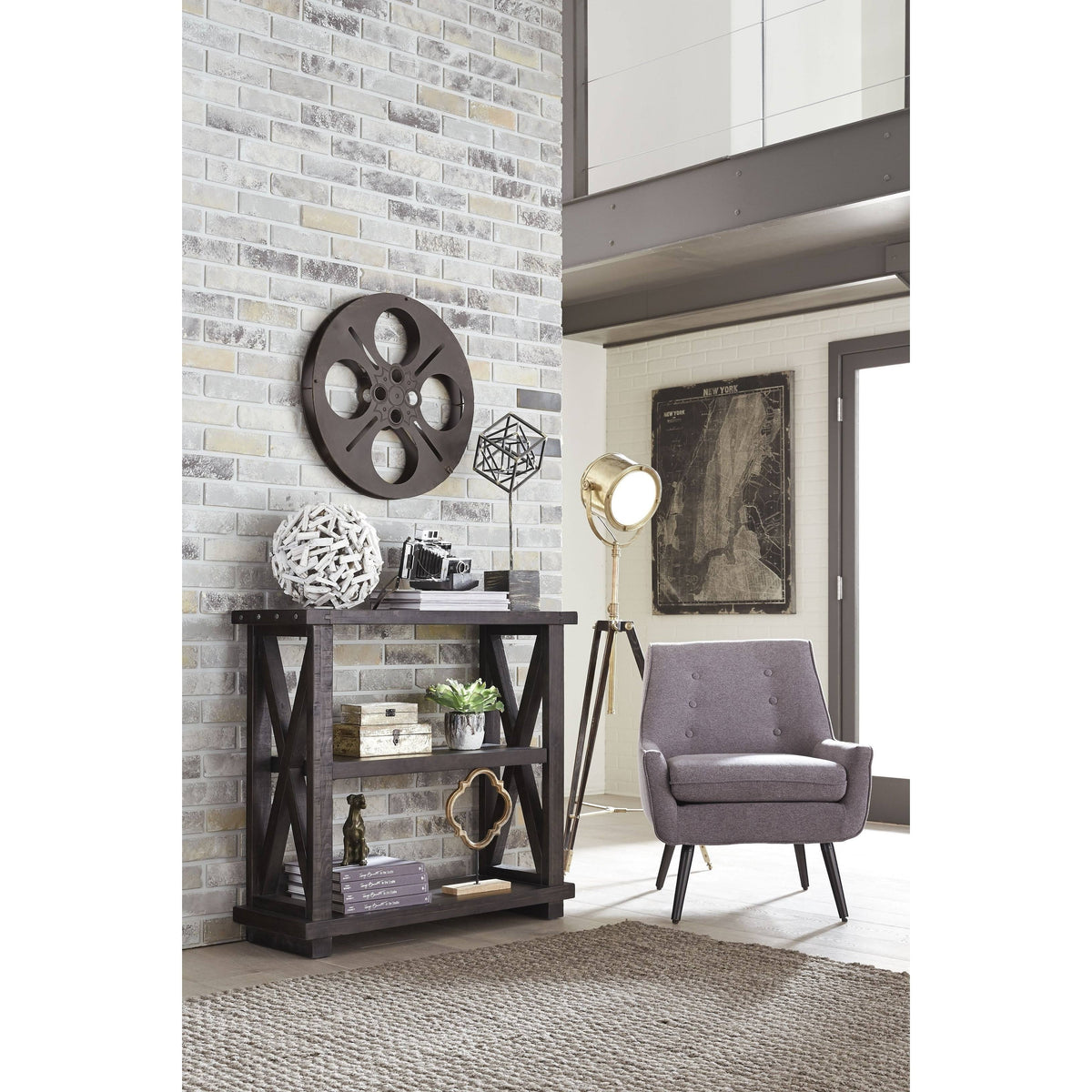 3 Shelf Solid Wood Bookshelf Y23188