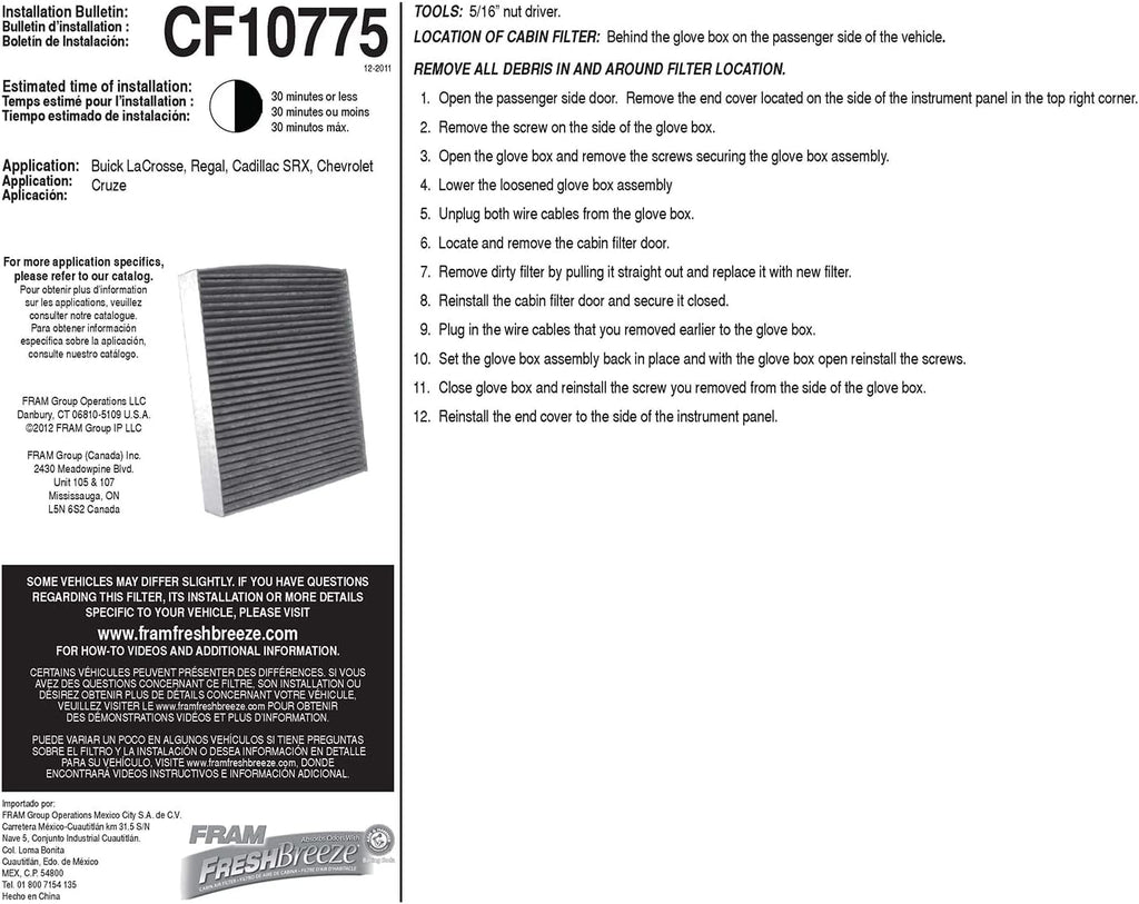 Cabin Air Filter with Arm and Hammer Baking Soda, Pack of 2 T685825