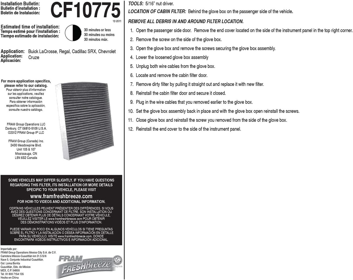 Cabin Air Filter with Arm and Hammer Baking Soda, Pack of 2 T685825