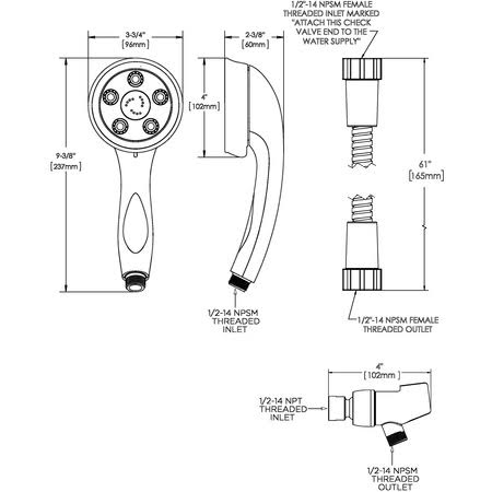 Brushed Nickel Handheld Shower Head L3422