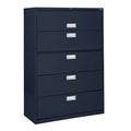 Blue 5-Drawer File Cabinet L580